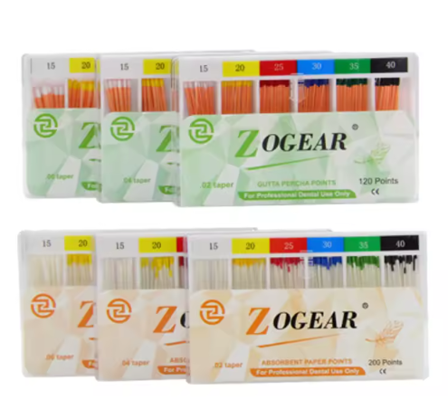 Puntos de gutapercha para endodoncia dental /punto de papel absorbente
