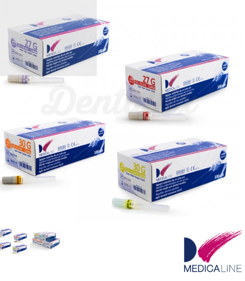 Agujas Estériles mono-uso (100 Uds) - MEDICALINE